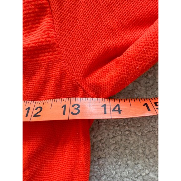 Womens Red scoopneck Long Sleeve Top with Mesh Detail & Scoop Neck - Picture 6 of 7